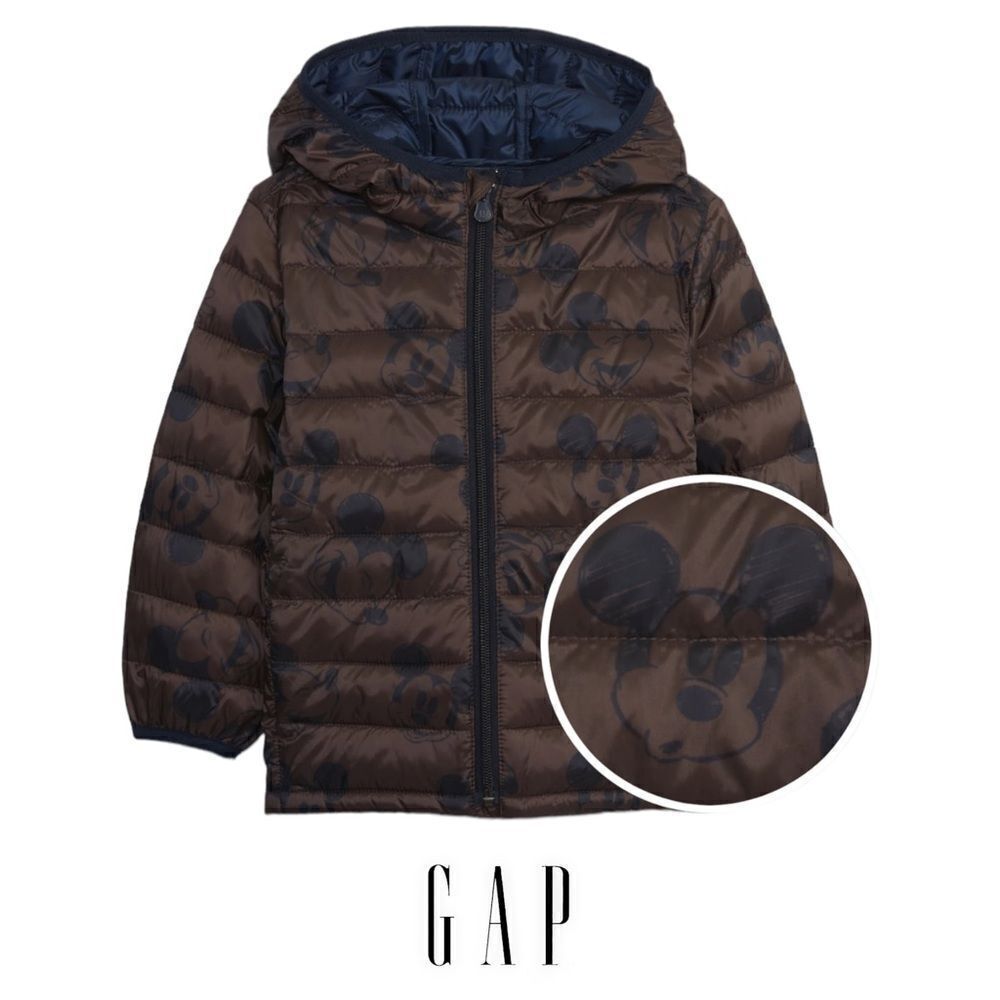 GAP Kids | Brown | Disney 100% Recycled Mickey Mouse Lightweight Puffer Jacket